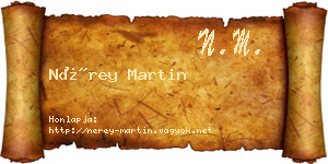 Nérey Martin névjegykártya